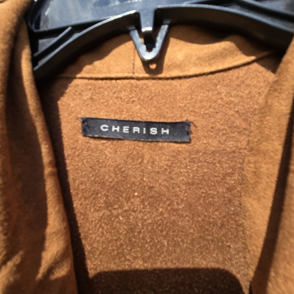 Faux Suede vest medium with fringe M - Picture 7 of 9